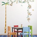 Decowall DA-1607 Affen-Höhentabelle Wandsticker Wandaufkleber Wandtattoo Kinderzimmer - 3