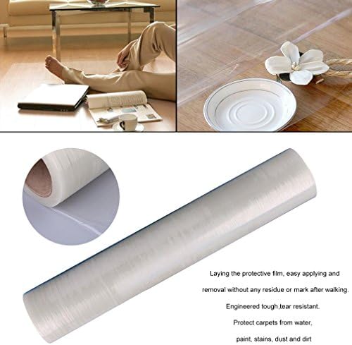 Waterproof carpet protector ,Hehilark Transparent Self Adhesive Carpet Floor Stairs Protection Film - 60 cm*100m Roll