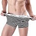 Produktbild Boxer Briefs Herren Ronamick Men's Boxer Soft Briefs Striped Underpants Knickers Shorts Sexy Underwear (XXXL, Schwarz)