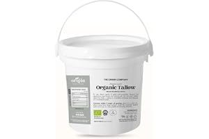 500g Origin's Organic Grass-Fed Beef Tallow Cooking Fat – 100% Pure Traditional Dripping – High Smoke Point for Frying, Roast