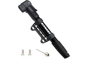 KITBEST Mini Bike Pump, 11‘’ Portable Hand Bicycle Pump with Frame Mount – Fast Tyre Inflation Universal Presta, Schrader and Dunlop Valves. Suitable for All Bikes - Road Mountain BMX