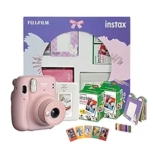 Fujifilm Instax Mini 11 Instant Camera (Blush Pink) Happiness Box with 40 Shots