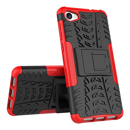 Per Alcatel A5 LED Smartphone Cover,OFUÂ® Telefono stent guscio di silicone morbido resistenza goccia,Per Alcatel A5 LED coperchio di protezione profilo del pneumatico 360 gradi armatura resistenza alla caduta(rosso)