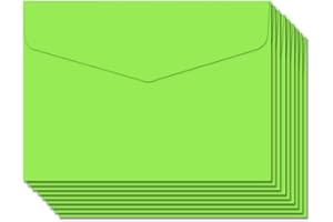 BLUGUL 50 Pièce Petite Enveloppe, Mini enveloppes, 115x82mm, pour Fournitures de Fête d'Anniversaire, Cartes d'invitation, Vert