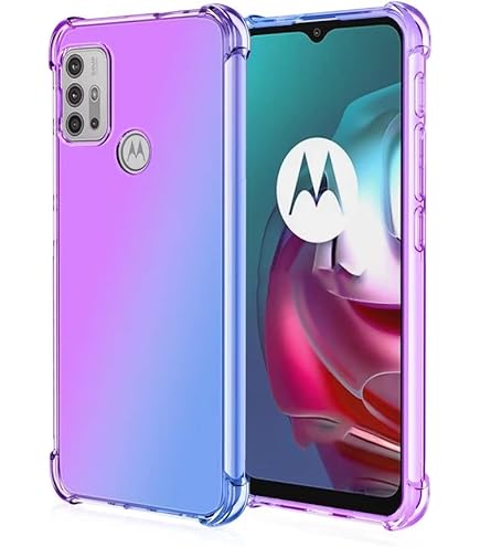 SEAHAI Coque Pour Motorola Moto G30/Moto G20/Moto G10/Moto G10 Power, Ultra Mince Élégant En Silicone Souple Motifs Colorés Coque Brillante Antichoc TPU Gel Etui Résistant - Or Rose