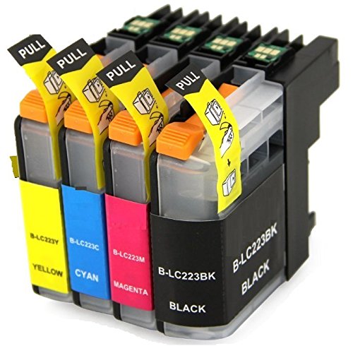 4 Inksbroker LC223 Tintenpatronen für Brother dcp-j4120dw, mfc-j4420dw, mfc-j4620dw, mfc-j4625dw, mfc-j5320dw, mfc-j5620dw, mfc-j5625dw, mfc-j5720dw Drucker, nicht OEM