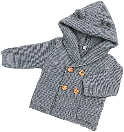 Unisex Baby Knit Sweater Cartoon Hoodies Long Sleeve Coats