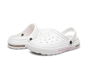 ADQ Clogs for Women with Air Cushion Slip On Clogs Garden Shoes Lightweight Breathable for Nurse Beach Home Summer