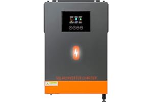 PowMr 6200W Hybrid Wechselrichter 48V DC bis 220V/230V AC Max.PV-Eingang 500V Solar Wechselrichter mit 120A MPPT Solarregler, Arbeiten Sie mit 48V Blei-Säure und Lithium Akku