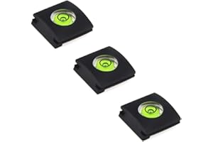 Komet - Supporto per flash con livella a bolla, compatibile con Lumix DC-G9 GH5 DMC-LX100, per Nikon D780 D3500 D750 (3 pezzi)