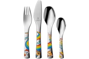 WMF Paw Patrol Kinderbesteck Set 4-teilig, Kinderbesteck Edelstahl, Besteck Kinder ab 3 Jahre, Cromargan poliert, spülmaschinengeeignet