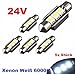 Produktbild 5 x Stück 24Volt C5W 42mm 3 POWER SMD - XENON WEISSE - Soffitten LED 24V für LKW CANBUS Kennzeichenbeleuchtung, Kofferraumbeleuchtung, Fussraumbeleuchtung, Innenraumbeleuchtung, Lese-leuchte, Innenbeleuchtung, Dachbeleuchtung etc. INION®