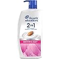 Head & Shoulders 2-in-1 Smooth and Silky Anti Dandruff Shampoo + Conditioner for Women & Men, With Almond Milk (1 L)