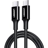 UGREEN USB-C 100W 5A QC PD Hızlı Şarj Kablosu, 1 Metre, Siyah, 80371
