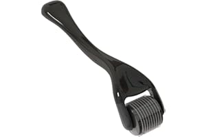 HUIYOUJIU Derma Roller Beard Growth Microneedles Roller Microneedling Roller for Stimulate Hair Growth, Thicker Beard, Facial Skin Care, Cosmetic Beauty for Men & Women (0.5mm Black)