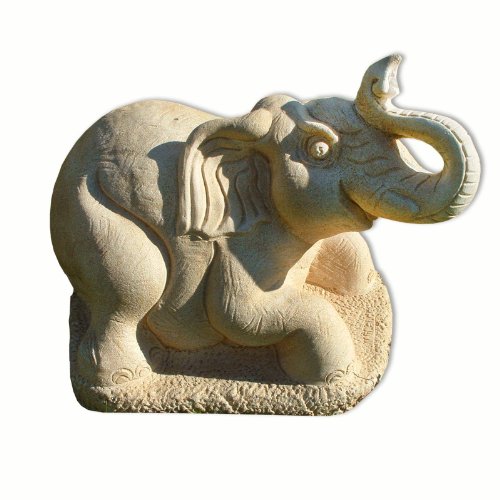 Preisvergleich Produktbild Steinfigur "liegender Elefant" Springbrunnen