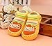 Moolecole Baby Boy Girl Toddlers Kids Indoor Slippers Shoe Socks Moccasins ANTI Skid Cute Floor Socks Shoes Yellow Cat 13.5cm