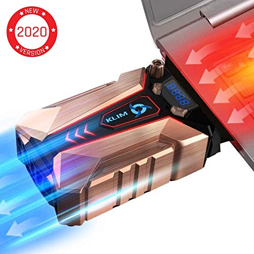 KLIMTM Cool + Refroidisseur PC Portable en Métal - Le Plus Puissant - Extracteur d' Air USB pour Refroidissement Immédiat - Ventilo - Version 2020