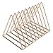 Produktbild Minmin-zhenggaojia Dreieck Datei Veranstalter Magazinhalter Zeitung Buch Rack Collection Desktop Eisen Lagerregal Bücherregal Magazin Halter Für Büro Dekoration (Farbe : Gold)