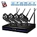 Price comparison product image H.265 Security Camera Set Outdoor Wifi, 4 x 1080P Wireless CCTV Cameras Kit for Home Garden, System with Night Vision, Motion Detector, NVR Recorder with 1TB Hard Disk, IP66 Waterproof Black - Topgio