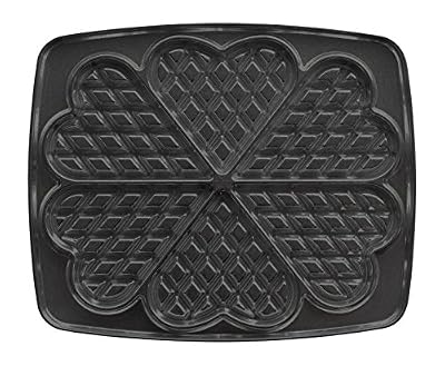 lagrange Jeu de plaque de Cœur avec Revêtement pour Gaufrier Super 2 Noir
