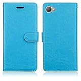 ✔ MATERIAL - HTC Desire 12 funda de cuero Hecho de cuero de PU avanzado, con una textura hermosa, cómodo al tacto y con agarre. Forro interior de fieltro duradero, luce más lujoso.