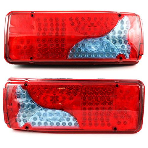 2 X 24 V LED Posteriore Coda Luci 6 Funzioni Chassis Per Camion Rimorchio Pianale Camion Lkw Rimorchio