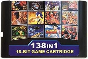 GSMD 138 in 1 Game Cartridge 16 bit Game Card for Sega Mega Drive Genesis Console