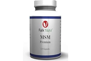 ‎FALK VITAFIT Falk VitaFit MSM Premium | Kristalle aus organischem Schwefel I 1600mg Tagesdosis I Naturprodukt mit 99,9% Reinheit I 120 Kapseln