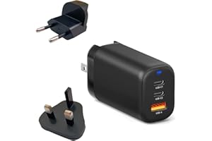 LIANSUM 65W USB C Ladegerät, 3-Port PPS schnelles Netzteil mit GaN Tech Schnellladegerät, Multi-Power Ladestation, kompatibel mit MacBook Pro Air,i Pad, i Phone, Samsung Galaxy, Xiaomi, Huawei, HP,Lenovo,Dell