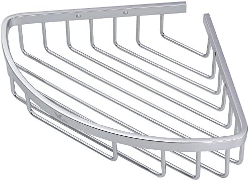Xaestival Single-layer Corner Shower Basket, Silver Matte Finish