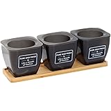 3-teilig Kräutertopf, Kräutertopf mit Bewässerungssystem, Selbstbewässerung Gourmet Kräutertopf, Pflanztöpfe für Kräuter zum 