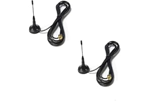 DollaTek 2Pcs Antena gsm Antena de Ventosa Asiento magnético 1.5 m 900 / 1800MHz GPRS Antena SMA Macho
