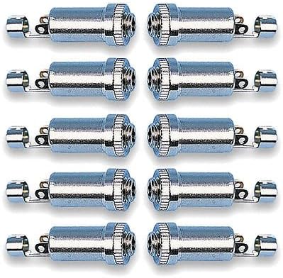 3.5mm Mini Jack Chassis Panel Mount Mono Metal Solder Socket Connector x 10