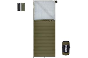 QEZER Down Sleeping Bag, Lightweight Envelope Sleeping Bag for Adults Teens 3~4 Season Backpacking, Hiking and Camping Outdoor with Free Compression Bag,can be Used as a Blanket or Mat