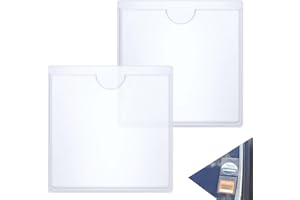 Kaelix Car Parking Permit Holder 2-Pack – Clear Adhesive-Free Windshield Display Sleeves for Parking Pass, Tickets, Licenses – Reusable, Easy Install, No Residue, Universal Fit for Cars