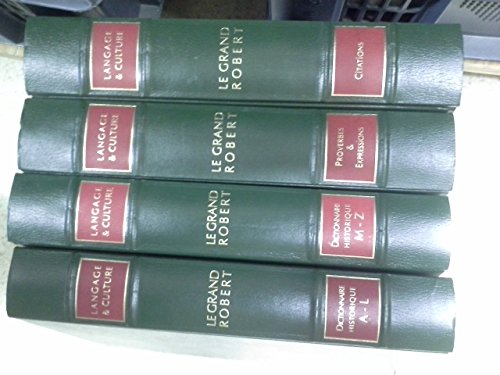 4 Volumes Dictionnaire Le Grand Robert Langage Et Culture