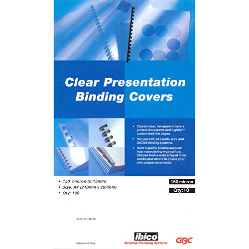 GBC HiClear Abdeckfolien (150 Mikrometer, A4) 100 Stück kristallklar