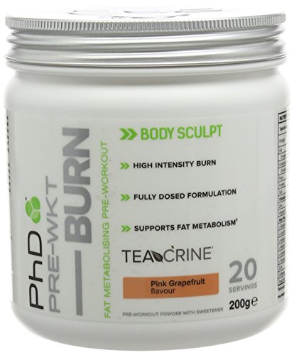 PhD Nutrition Pre-Workout Burn Supplement, Pink Grapefruit