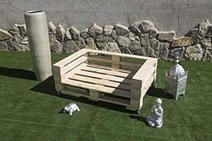 PALETS TALAVERA Sofa con PALETS Europeos con Ruedas Nuevo A ESTRENAR,Interior/Exterior AL Natural