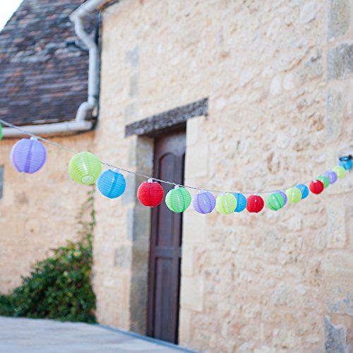 20er Lampion LED Lichterkette bunt Innen Außen Lights4fun - 3