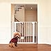 PawHut Pet Safety Gate Dog Cat Fence Child Baby Kids Protection Barrier Steel Adjustable (92H x 73.6-119.3W (cm))