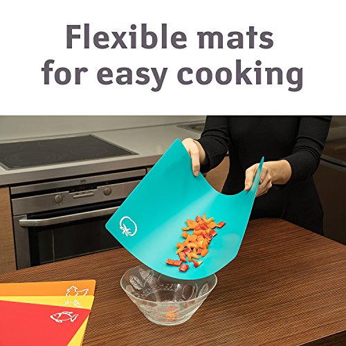Tatkraft Pic Hi-Qualität Flexibel Schneidebrett Set von 5 mit Lebensmittel Symbolen - 4
