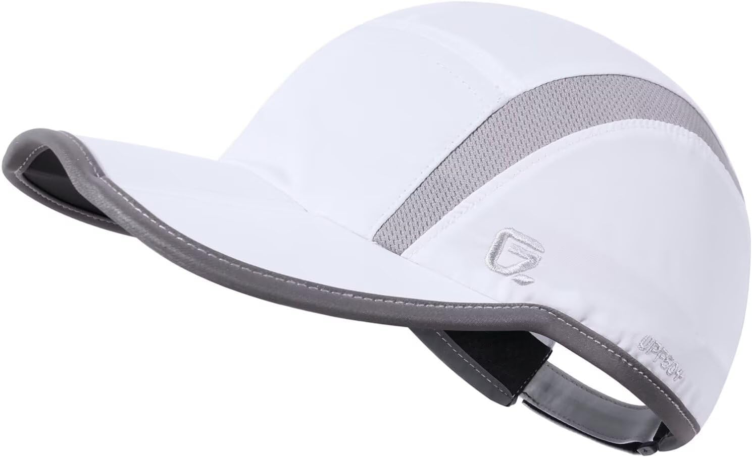GADIEMKENSD UPF50+ Folding Outdoor Hat Unstructured Reflective Design Breathable Soft Sport Cap for Outdoor Sport