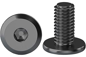 Drenky M8 Linsenkopfschrauben, Schwarze Schrauben mit Innensechskant 10 Stück Edelstahlschrauben Flachkopfschrauben Gewindeschrauben M8x10mm Schraube für Haushalt, Bauwesen, Maschinen, Kraftfahrzeuge