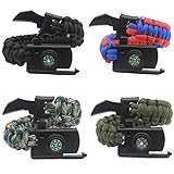 4 Pack Aueye überleben Paracord Messer Armband,...