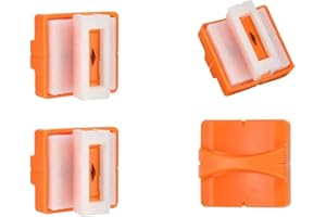 QincLing 4 Pieces Paper Cutter Replacement Blades, Cutting Blades Trimmer Photo Tools with Automatic Security Safeguard Design for A4 Card