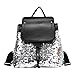 Produktbild GERWADS Pailletten Pu Leder Zurück Taschen Und Geldbeutel Frauen Casual Flap Rucksäcke Reisen Mädchen Große Kapazität Schulter Rucksack