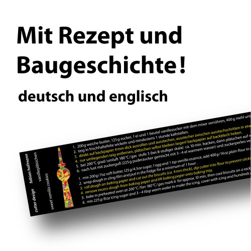 Fernsehturm Berlin Souvenir & Ausstechform in rot - 4