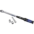 Goodyear Premium torque wrench, adjustable from 42 to 210 Nm, 1/2" square drive, incl. extension and 17 mm and 19 mm sockets